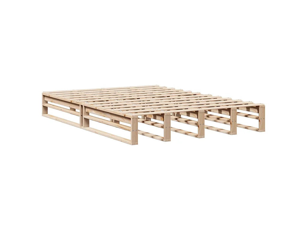 Cadre de lit sans matelas 160x200 cm bois massif de pin