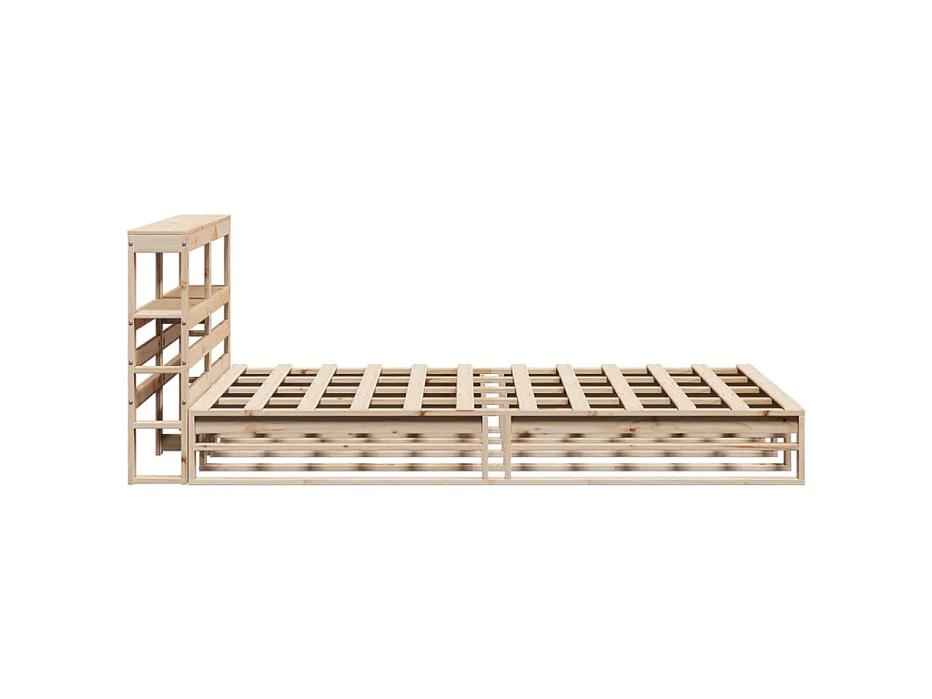 Cadre de lit sans matelas 160x200 cm bois massif de pin