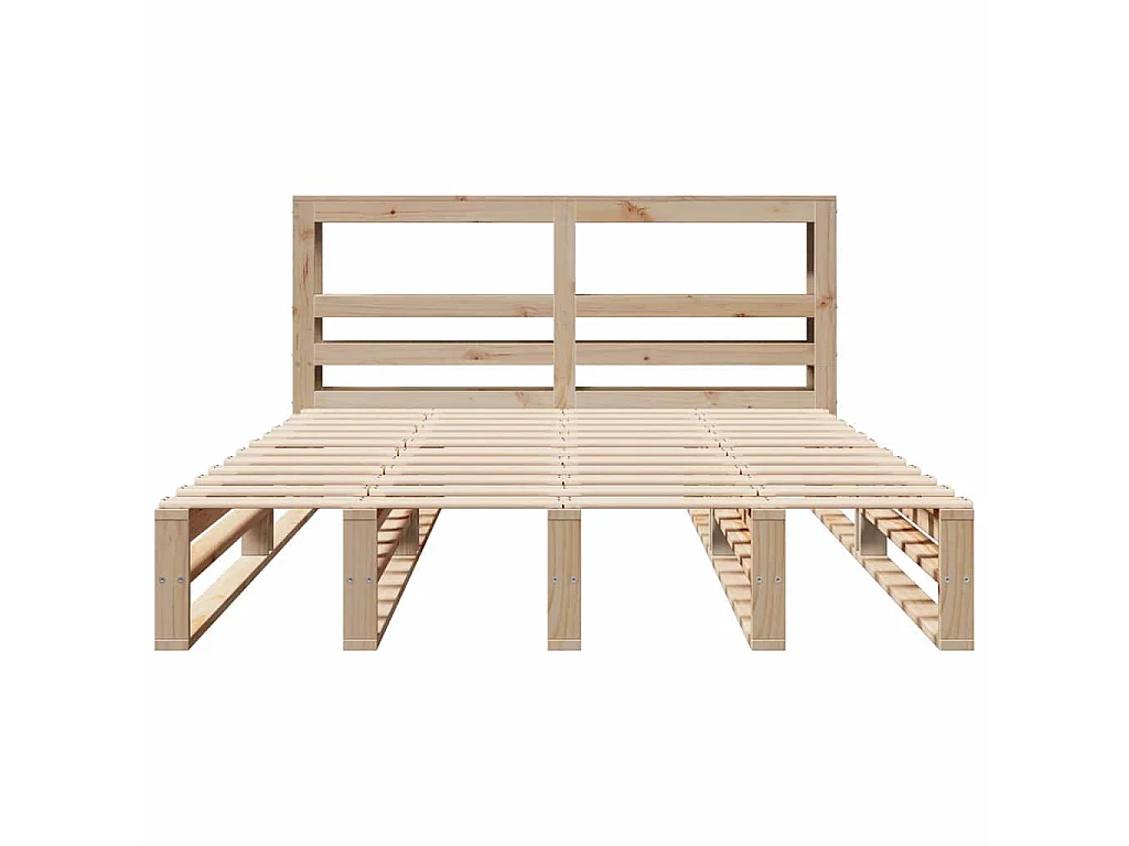 Bedframe zonder matras massief grenenhout 160x200 cm