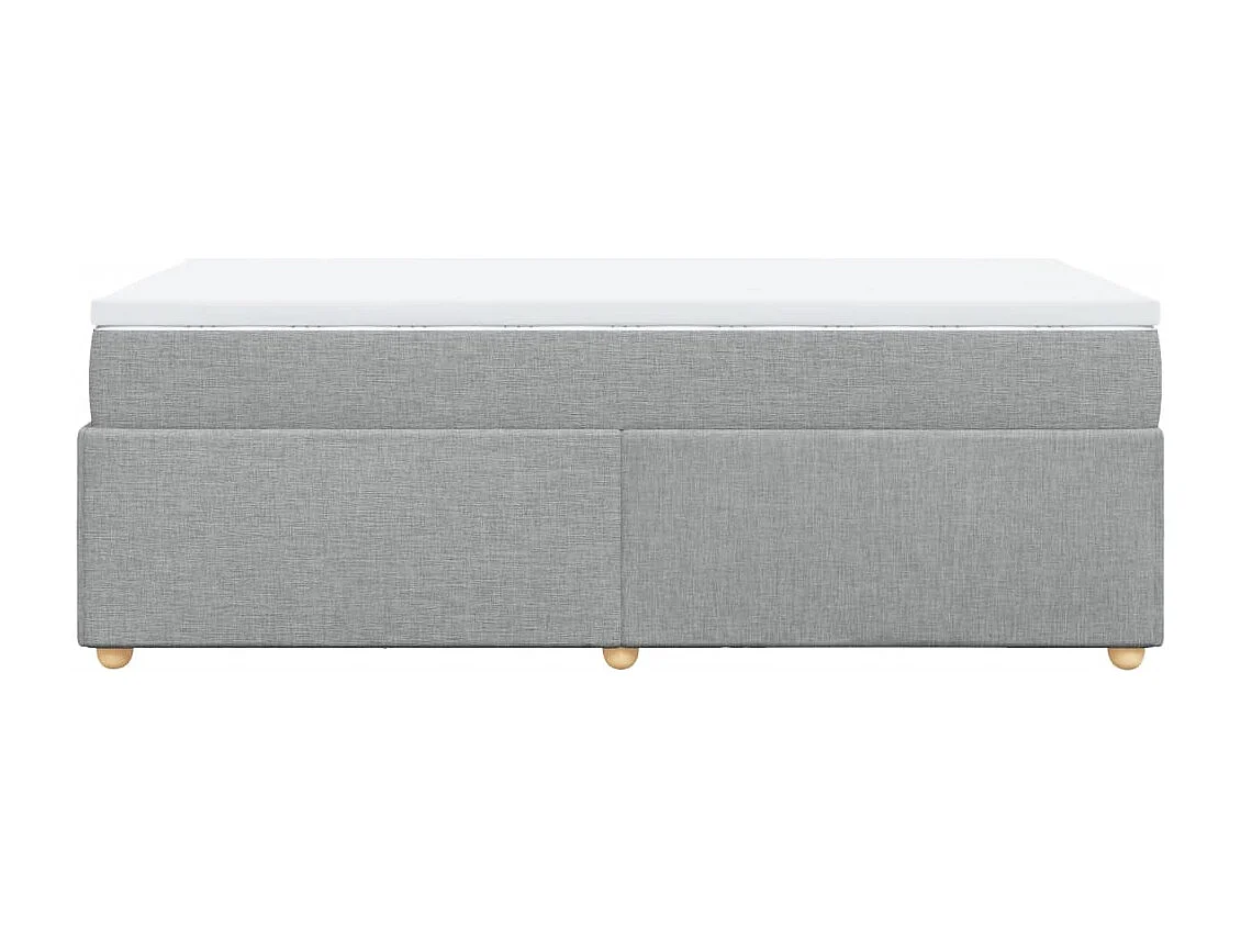 Boxspring met matras stof lichtgrijs 100x200 cm