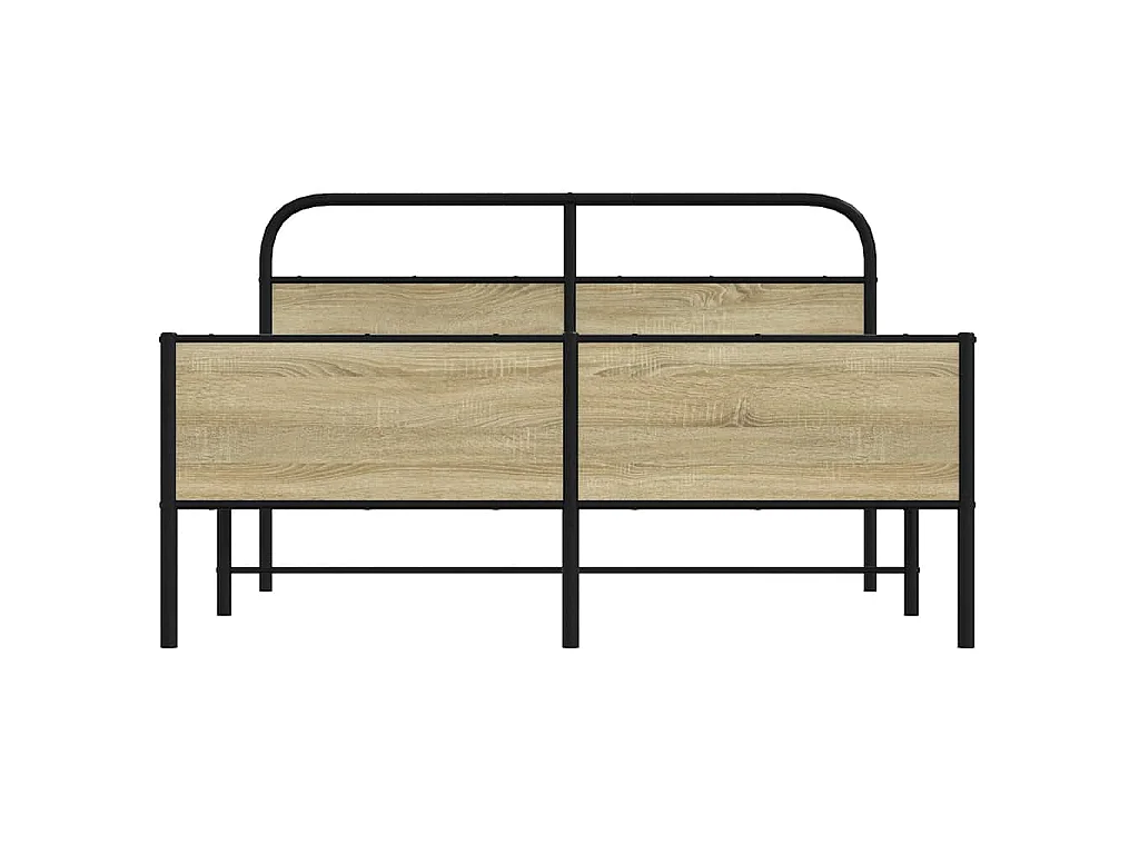 Giroletto senza Materaso in Metallo Rovere Sonoma 160x200 cm