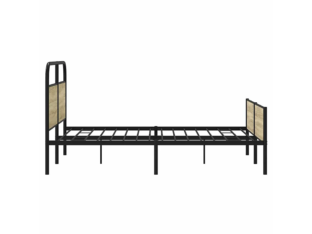 Giroletto senza Materaso in Metallo Rovere Sonoma 160x200 cm