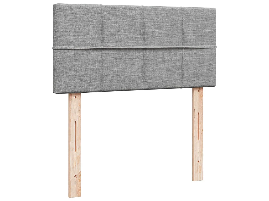 Cama com molas/colchão 90x190 cm tecido cinzento-claro