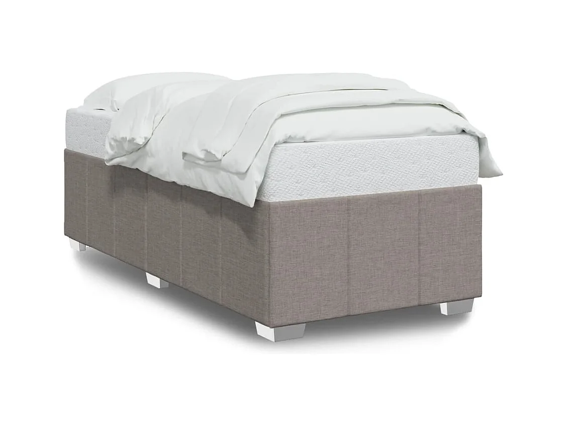 Cadre de lit sans matelas taupe 90x200 cm tissu