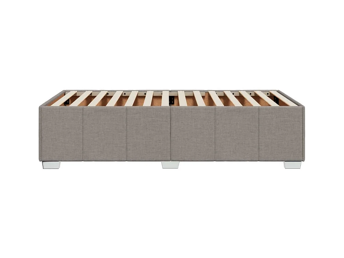 Cadre de lit sans matelas taupe 90x200 cm tissu