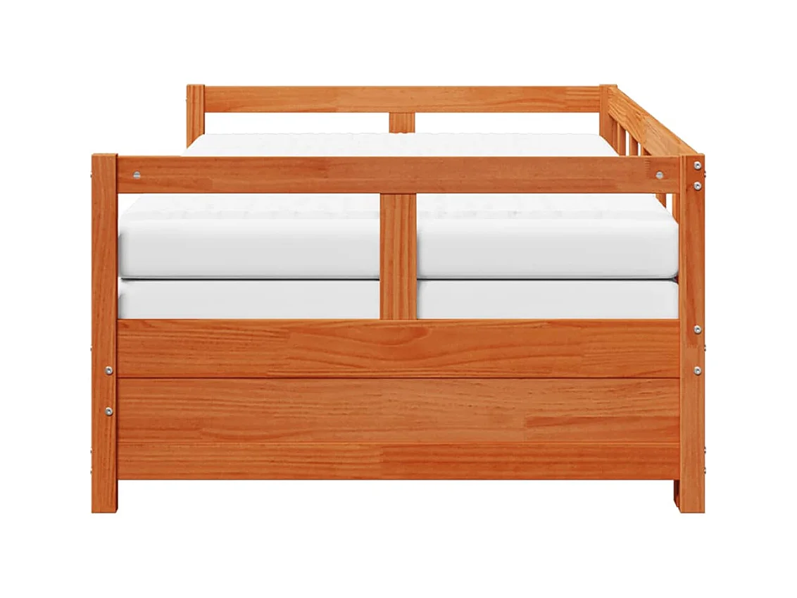 Lit de jour et lit gigogne et matelas 90x190 cm bois pin massif