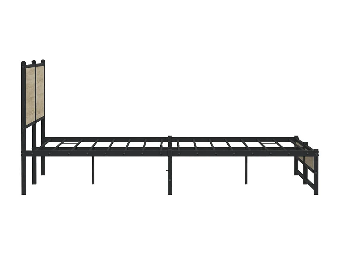Estructura de cama sin colchón metal roble Sonoma 180x200 cm