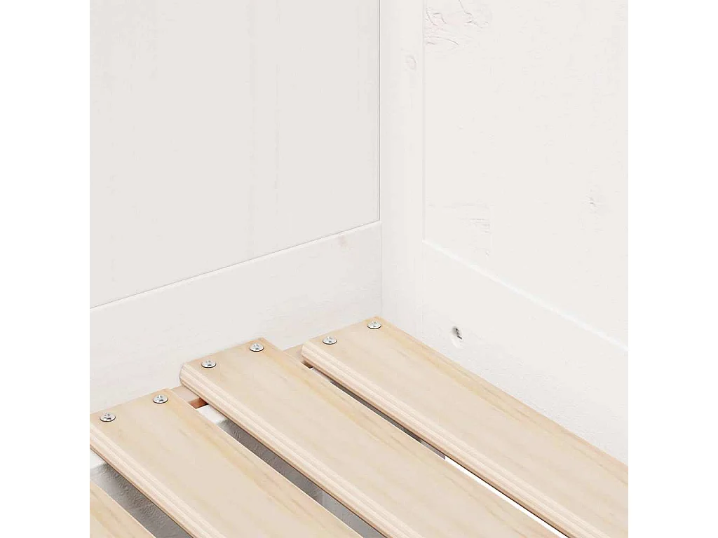 Letto Estraibile con Cassetti senza Materasso Bianco 90x190 cm