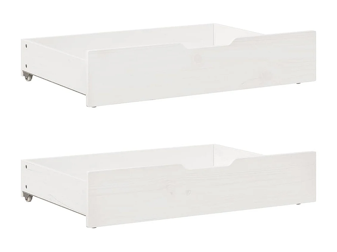 Letto Estraibile con Cassetti senza Materasso Bianco 90x190 cm