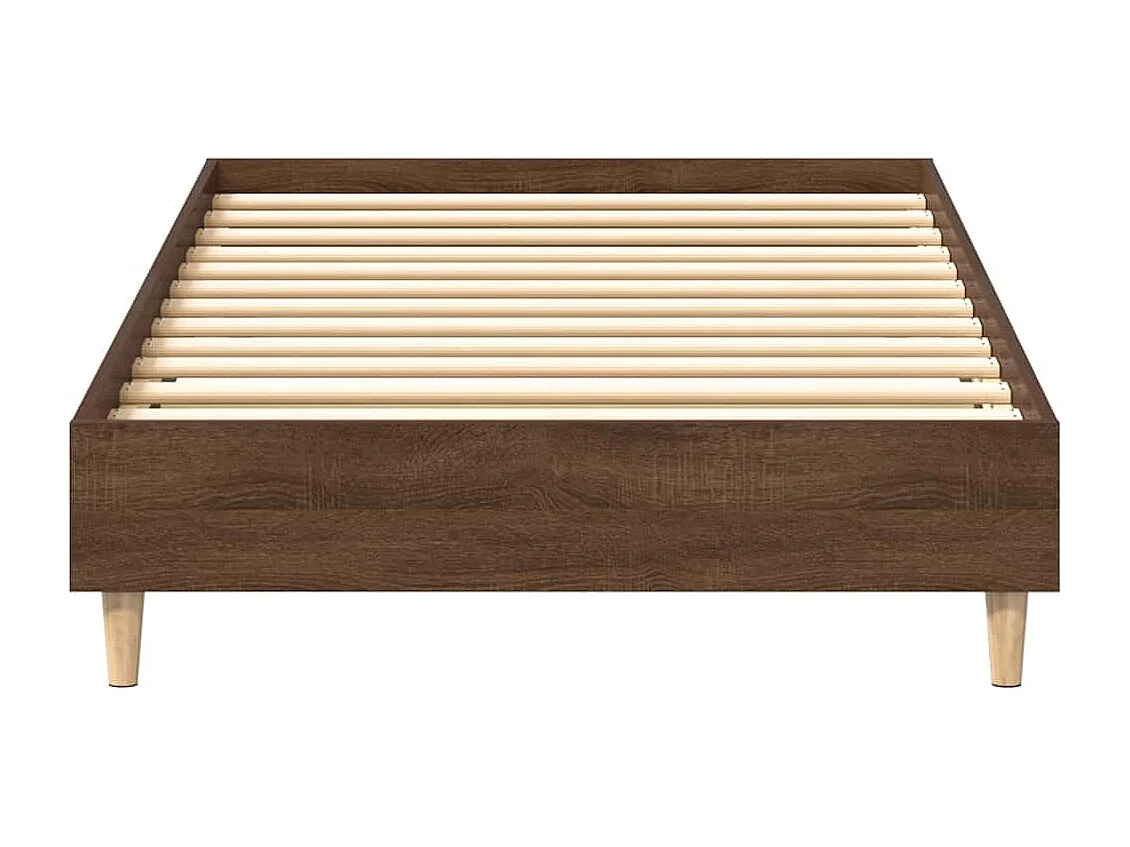 Estructura de cama sin colchón madera marrón roble 90x200 cm