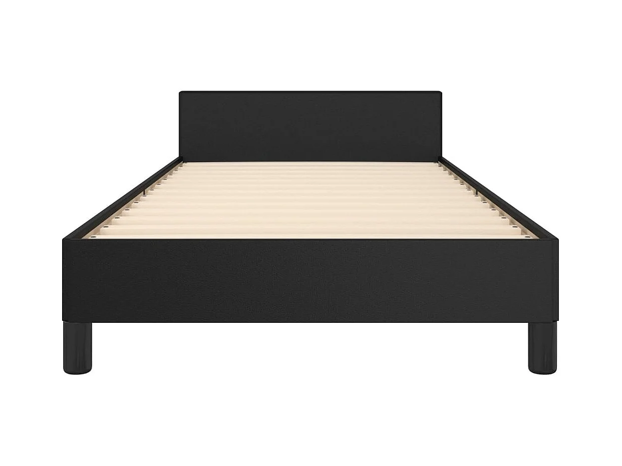 Cadre de lit sans matelas noir 90x190 cm similicuir