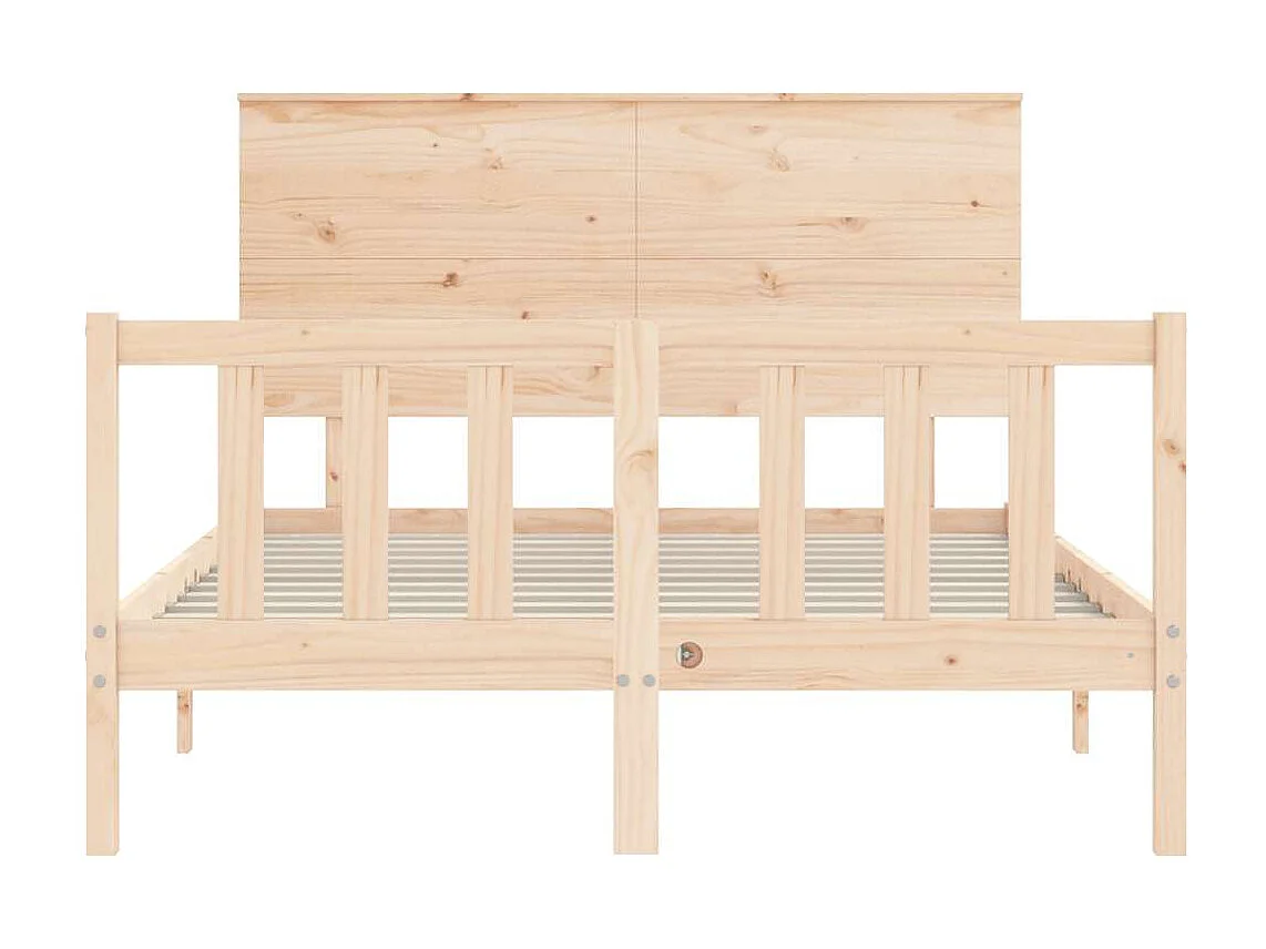 Cadre de lit sans matelas 140x200 cm bois massif de pin