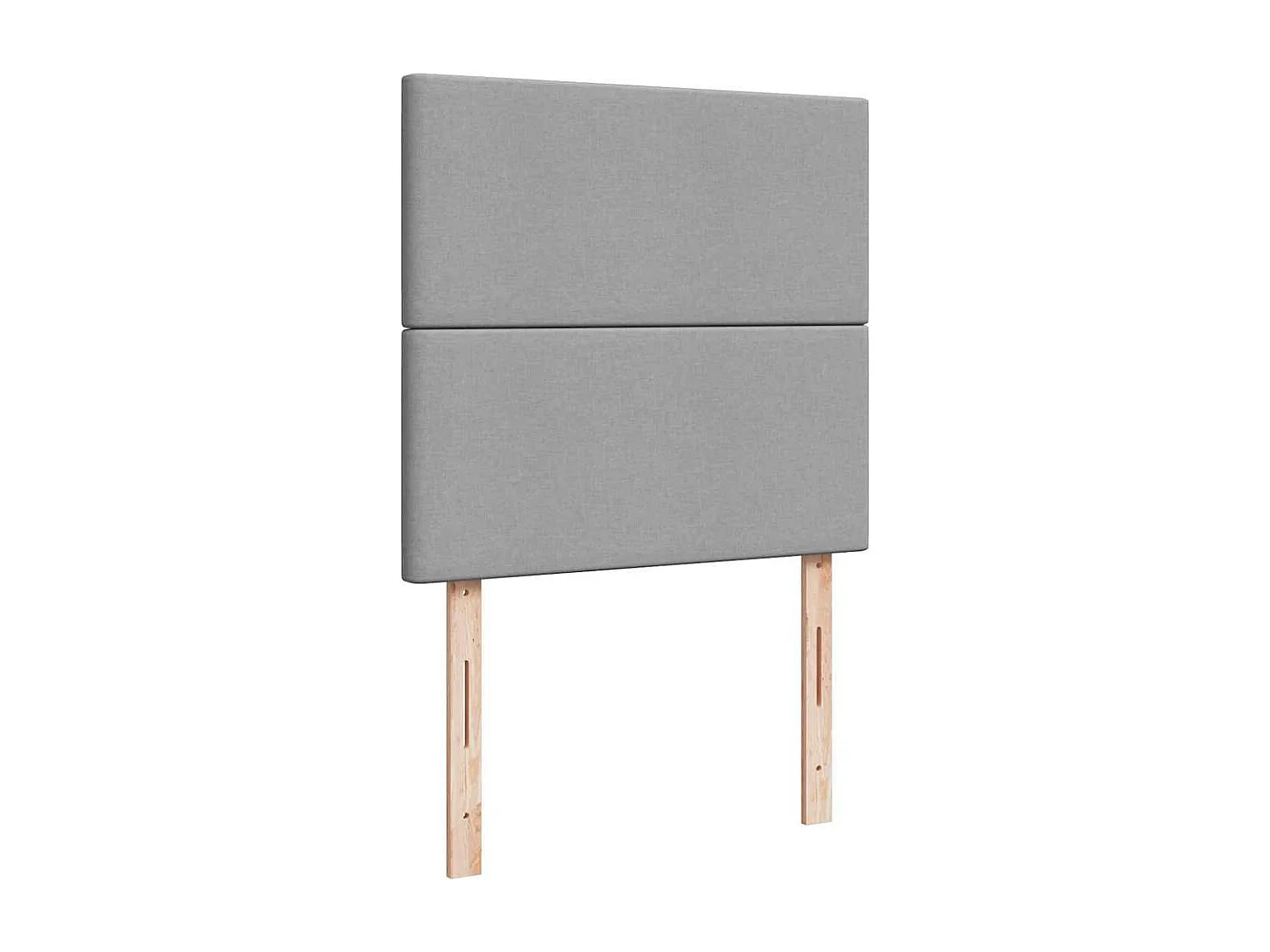 Ottomane Bett mit Matratze & LEDs Hellgrau 90x200 cm Stoff