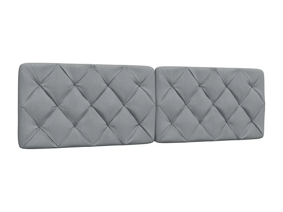 Lit avec matelas gris clair 180x200 cm tissu