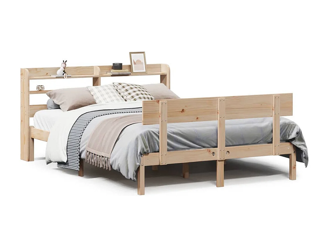 Cadre de lit sans matelas 160x200 cm bois massif de pin