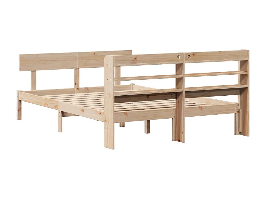 Cadre de lit sans matelas 160x200 cm bois massif de pin