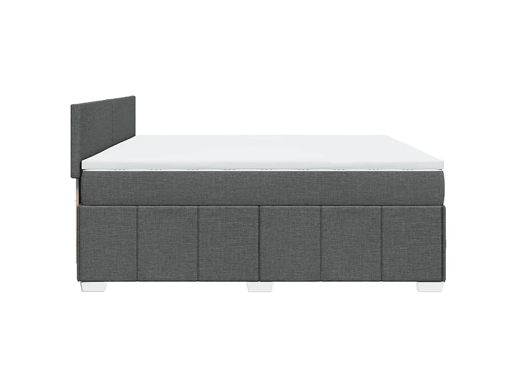 Boxspring met matras stof donkergrijs 180x200 cm