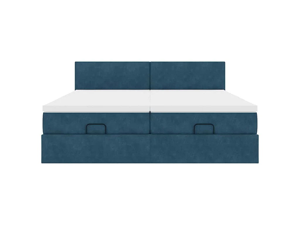 Ottoman bed met matrassen en LED's 180x200cm fluweel