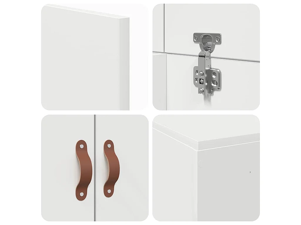 Cadre de lit avec rangement Blanc 90 x 200 cm Bois d'ingénierie