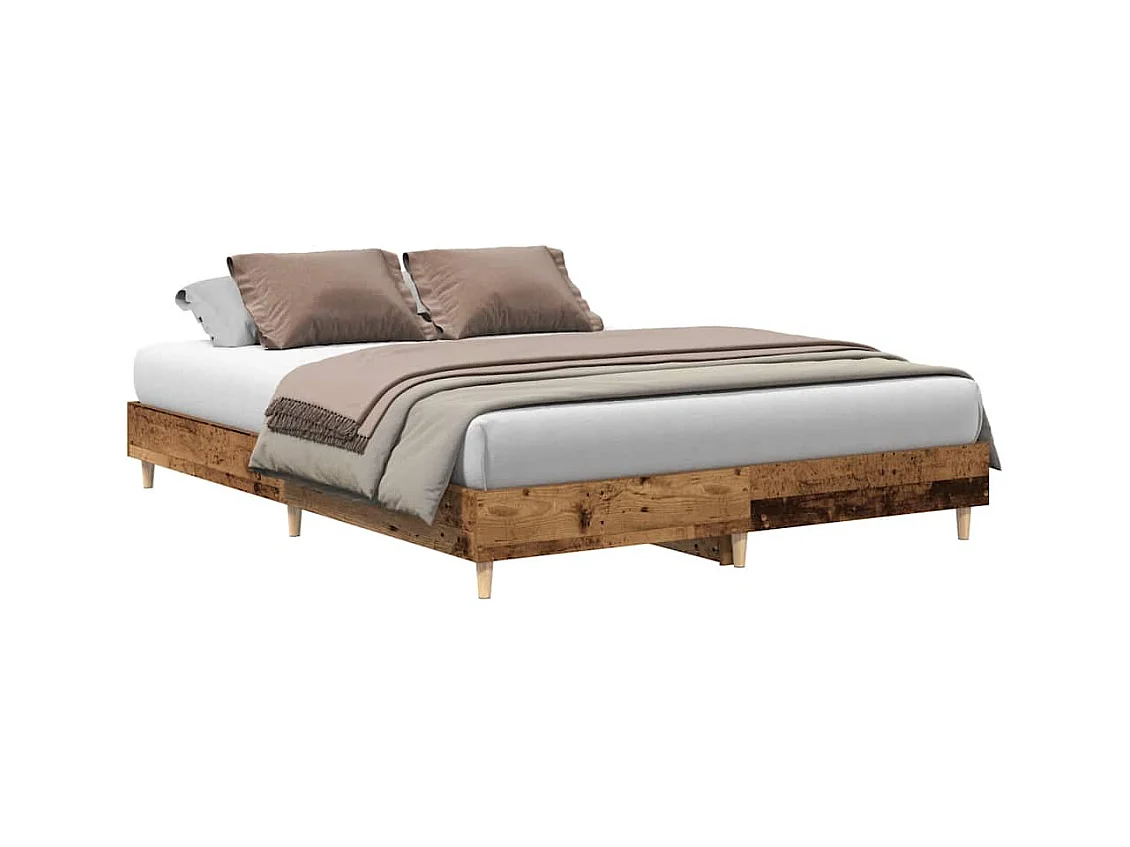 Bedframe zonder matras 140x200 cm spaanplaat bewerkt hout