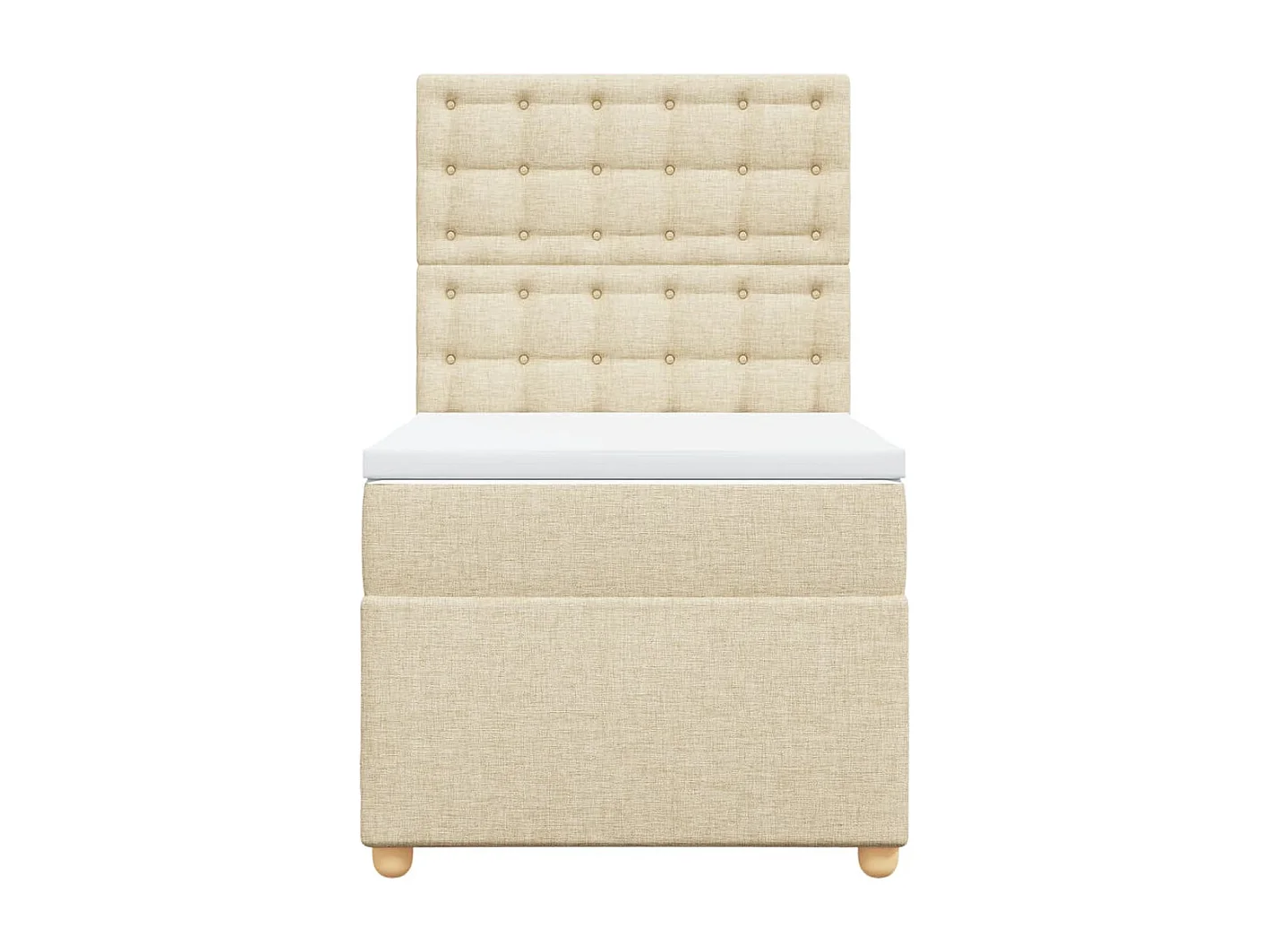 Giroletto a Molle con Materasso Crema 90x200 cm inTessuto