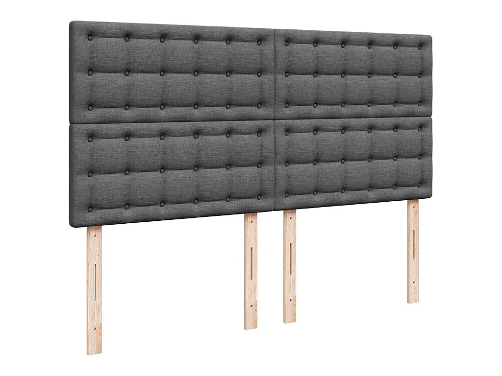 Cadre de lit ottoman avec matelas gris foncé 180x200 cm tissu