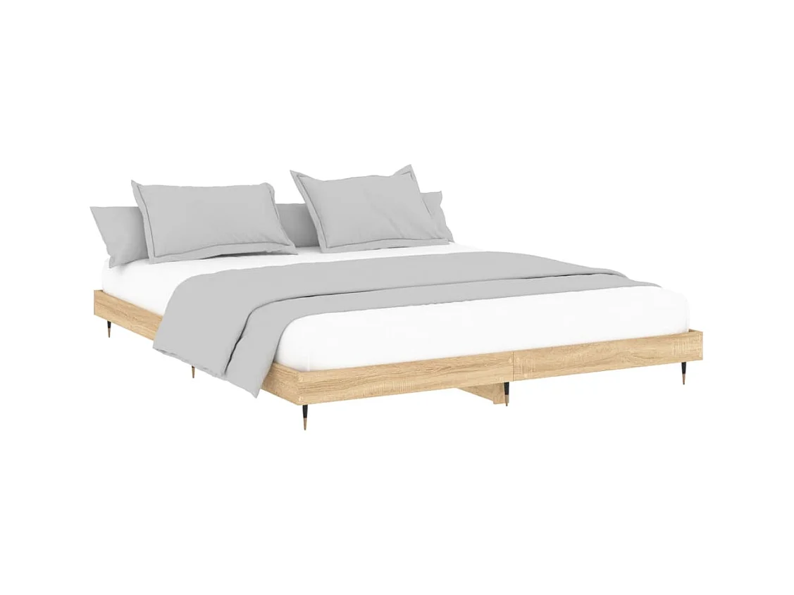 Bettgestell ohne Matratze Sonoma-Eiche 180x200 cm Holzwerkstoff