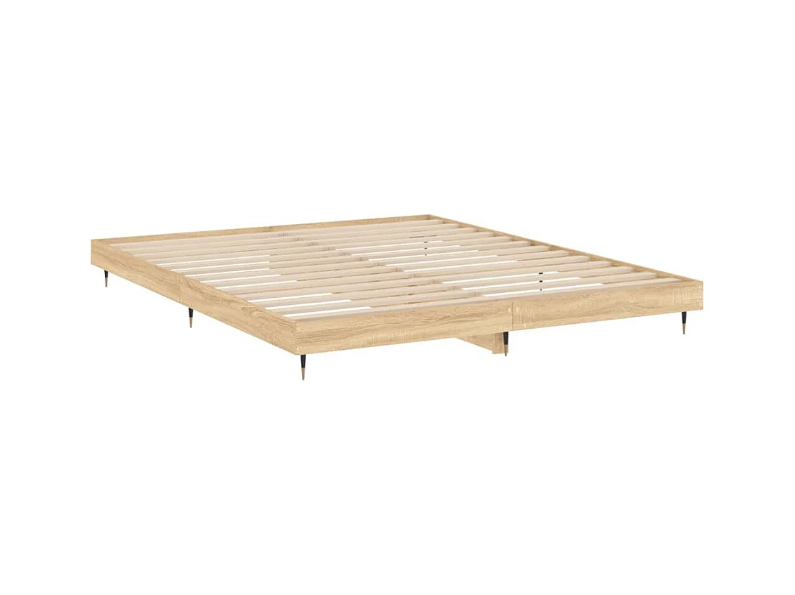 Bettgestell ohne Matratze Sonoma-Eiche 180x200 cm Holzwerkstoff