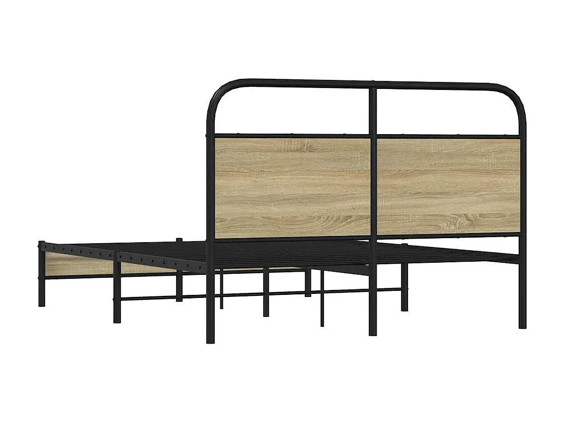 Bedframe zonder matras bewerkt hout sonoma eikenkleur 140x200cm