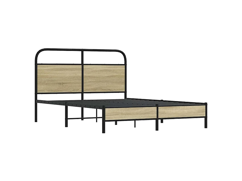 Cadre de lit sans matelas 140x200 cm chêne sonoma