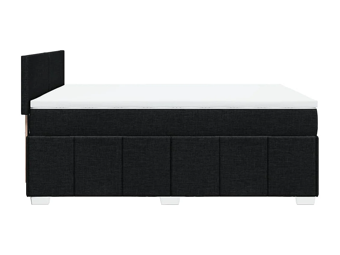 Boxspringbett mit Matratze Schwarz 140x190 cm Stoff