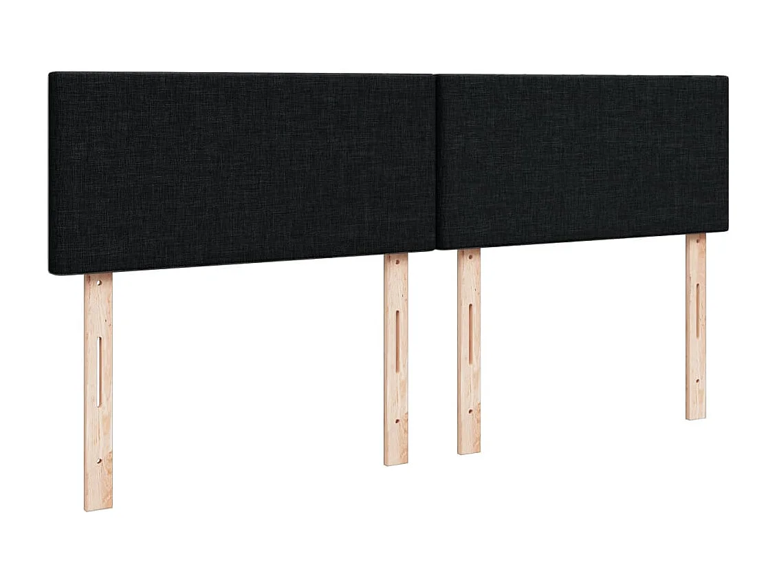 Boxspringbett mit Matratze Schwarz 140x190 cm Stoff