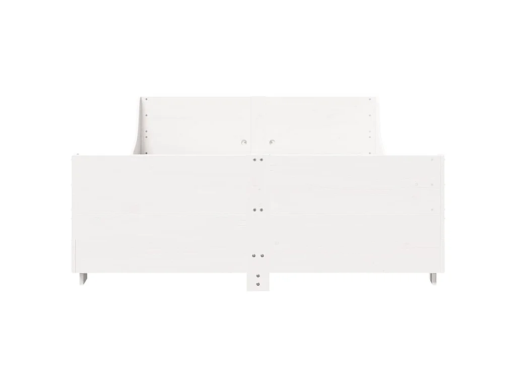 Bedframe zonder matras massief grenenhout wit 140x200 cm