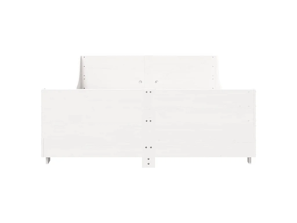 Cadre de lit sans matelas blanc 140x200 cm bois de pin massif