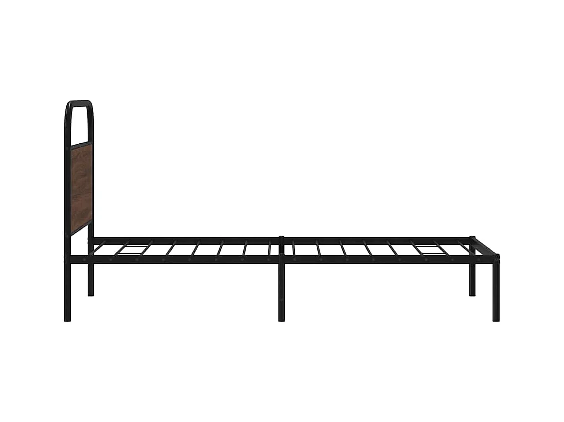 Cadre de lit sans matelas 90x200cm chêne marron bois ingénierie