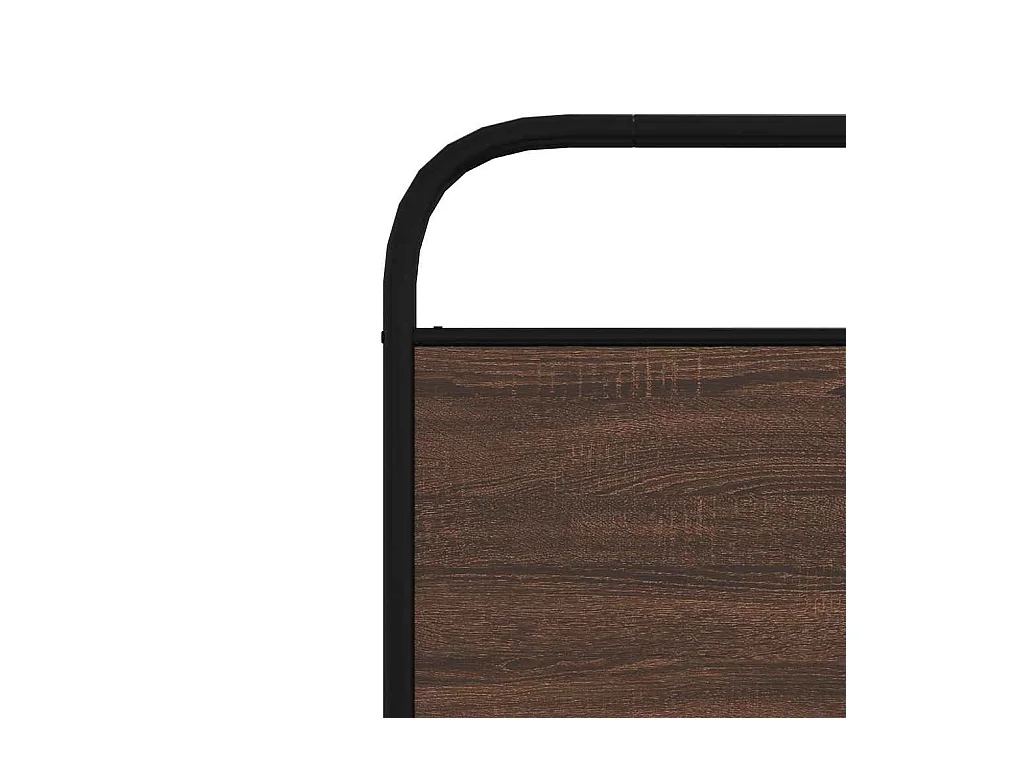 Cadre de lit sans matelas 90x200cm chêne marron bois ingénierie