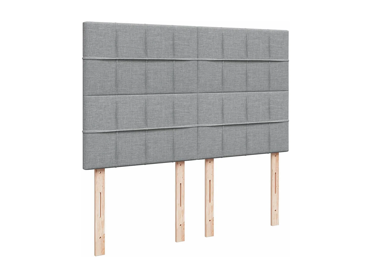 Cama box spring con colchón tela gris claro 140x200 cm