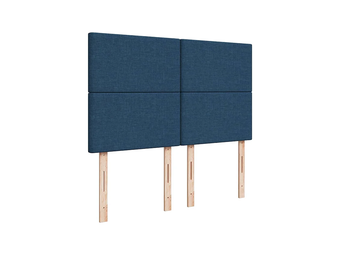 Boxspring met matras stof blauw 160x200 cm