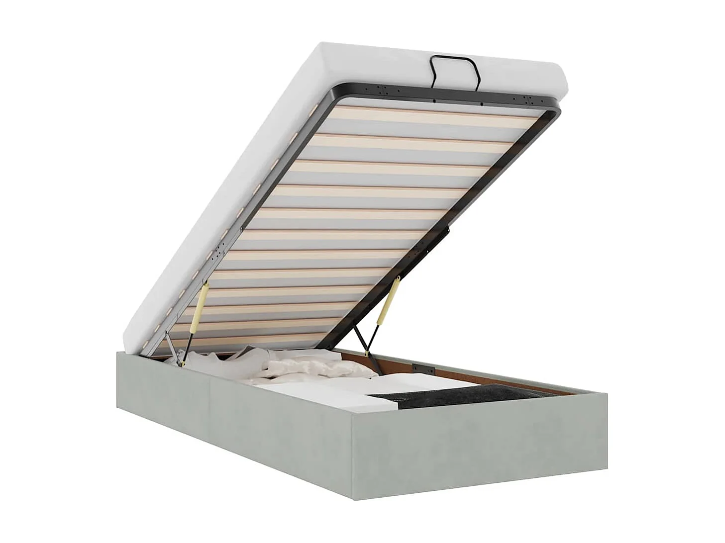 Bedframe zonder matras 90x200 cm fluweel lichtgrijs