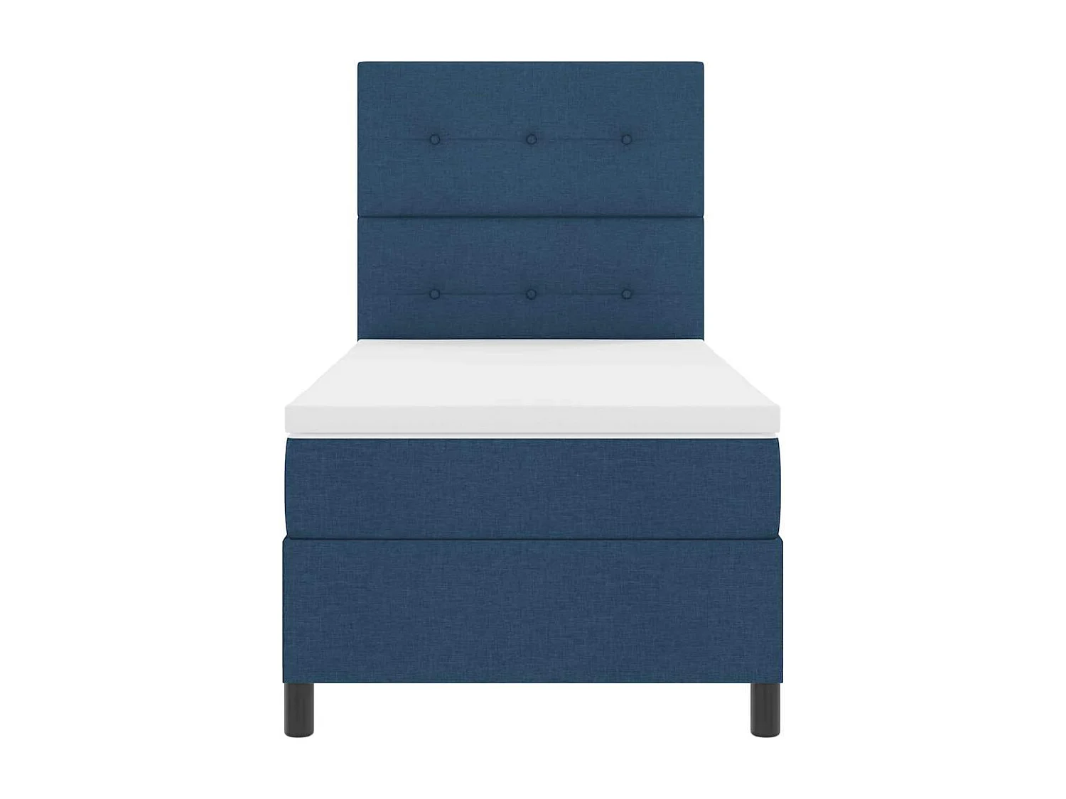 Letto a molle con materasso Blu 90 x 200 cm Tessuto