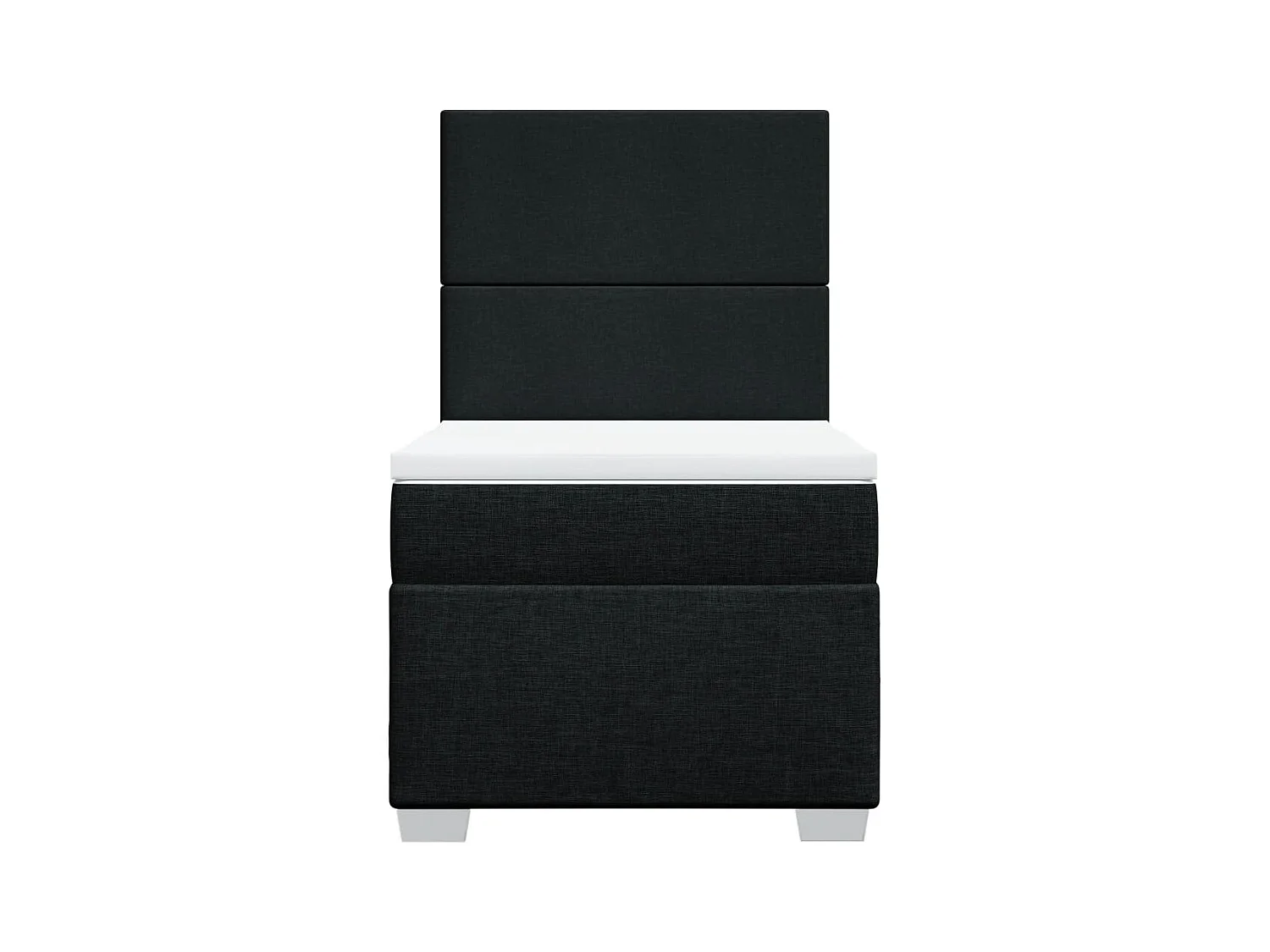 Boxspringbett mit Matratze Schwarz 90x200 cm Stoff