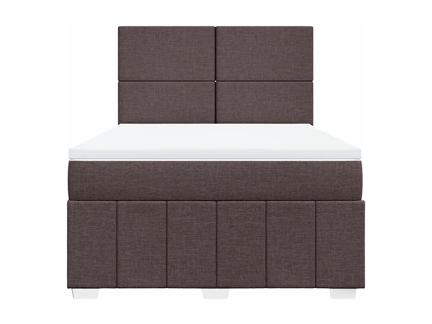 Boxspring met matras stof donkerbruin 160x200 cm