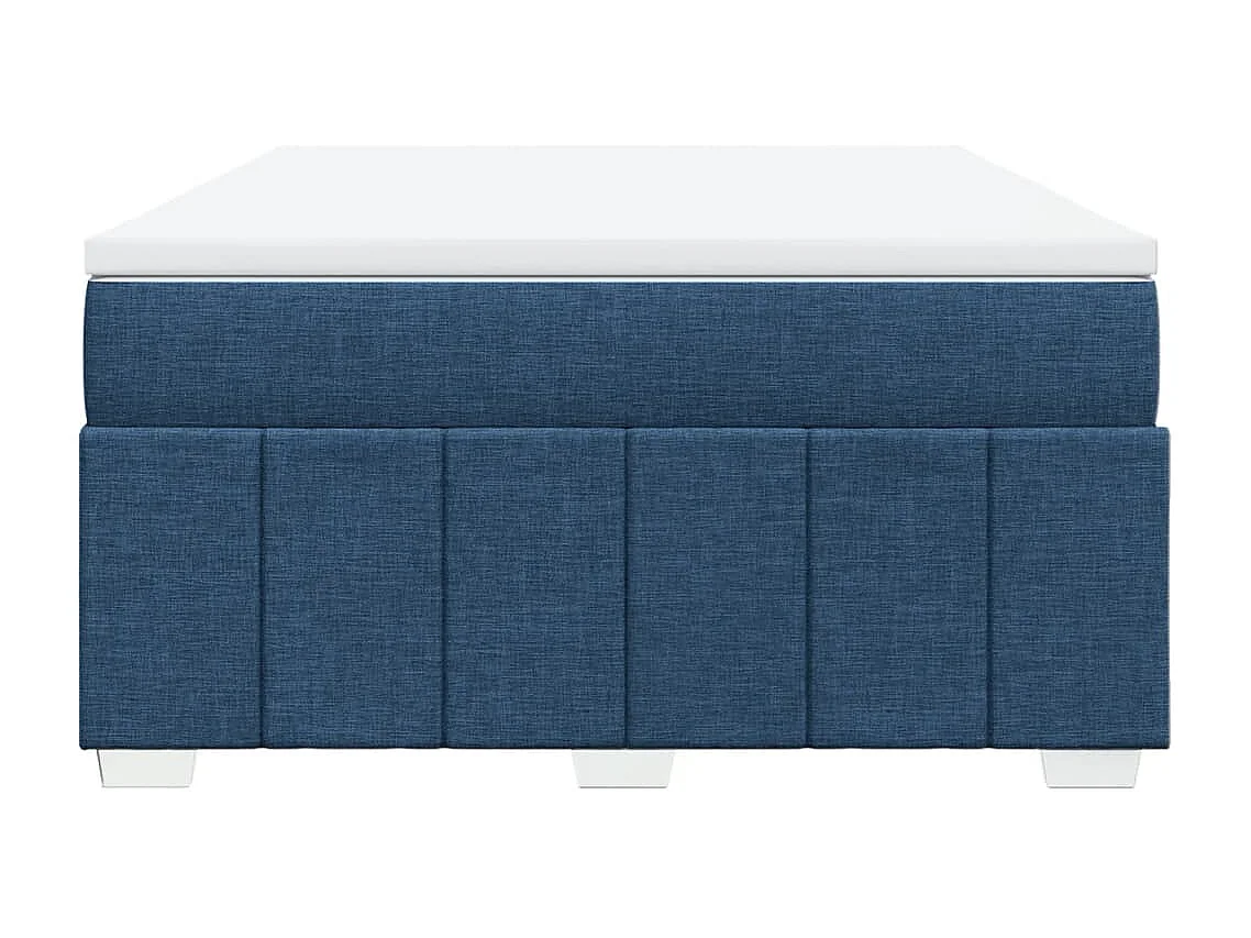 Sommier à lattes de lit avec matelas Bleu 140x200 cm Tissu