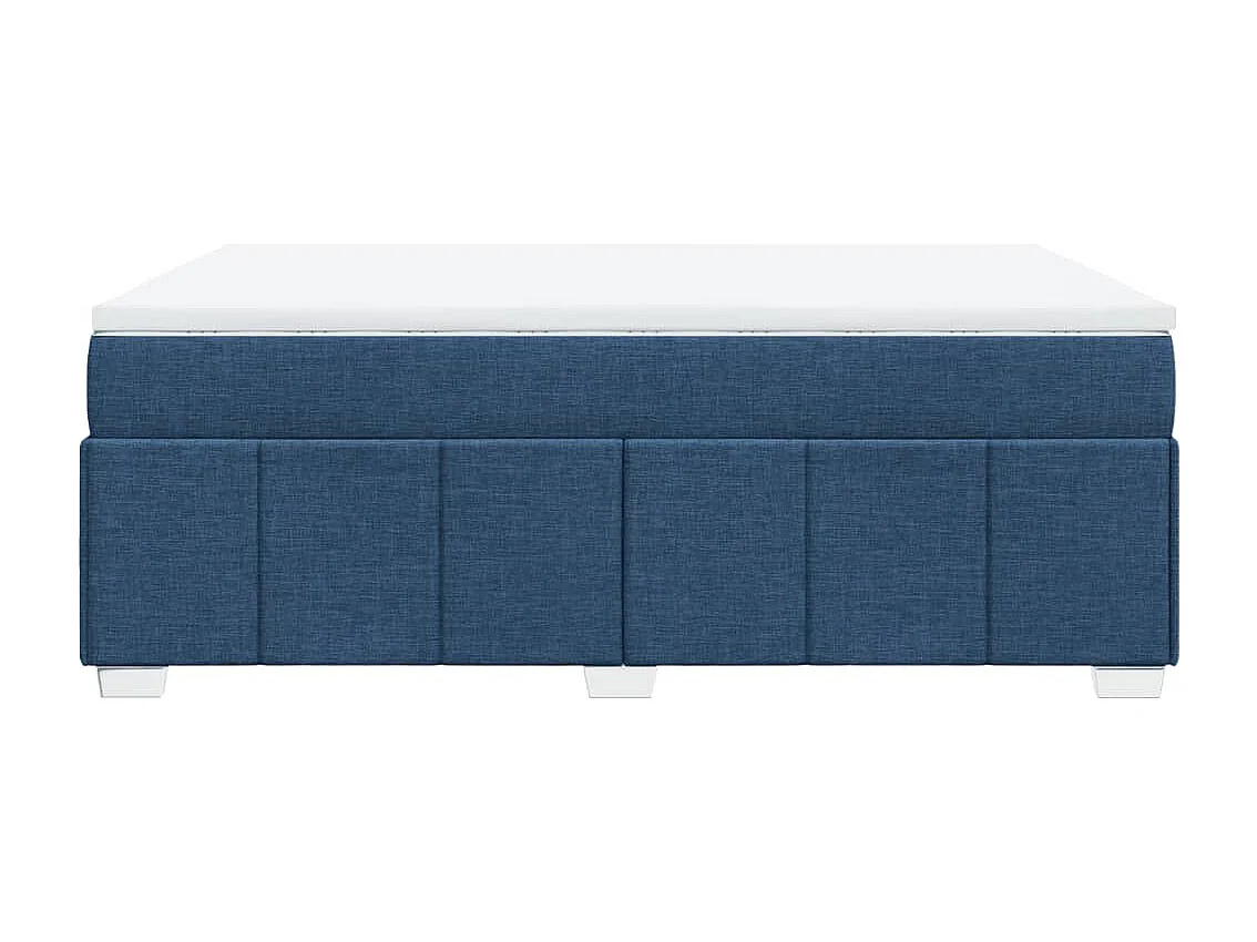 Sommier à lattes de lit avec matelas Bleu 140x200 cm Tissu