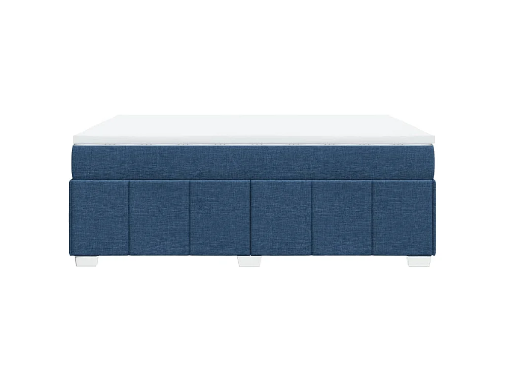 Boxspringbett mit Matratze Blau 140x200 cm Stoff