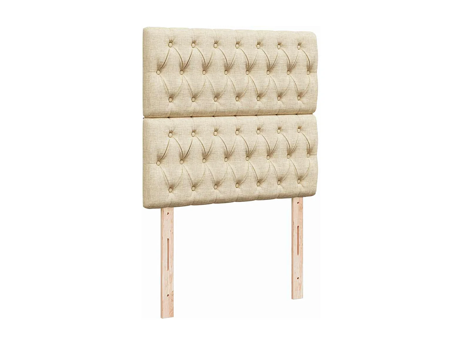 Boxspringbett mit Matratze Creme 100x200 cm Stoff