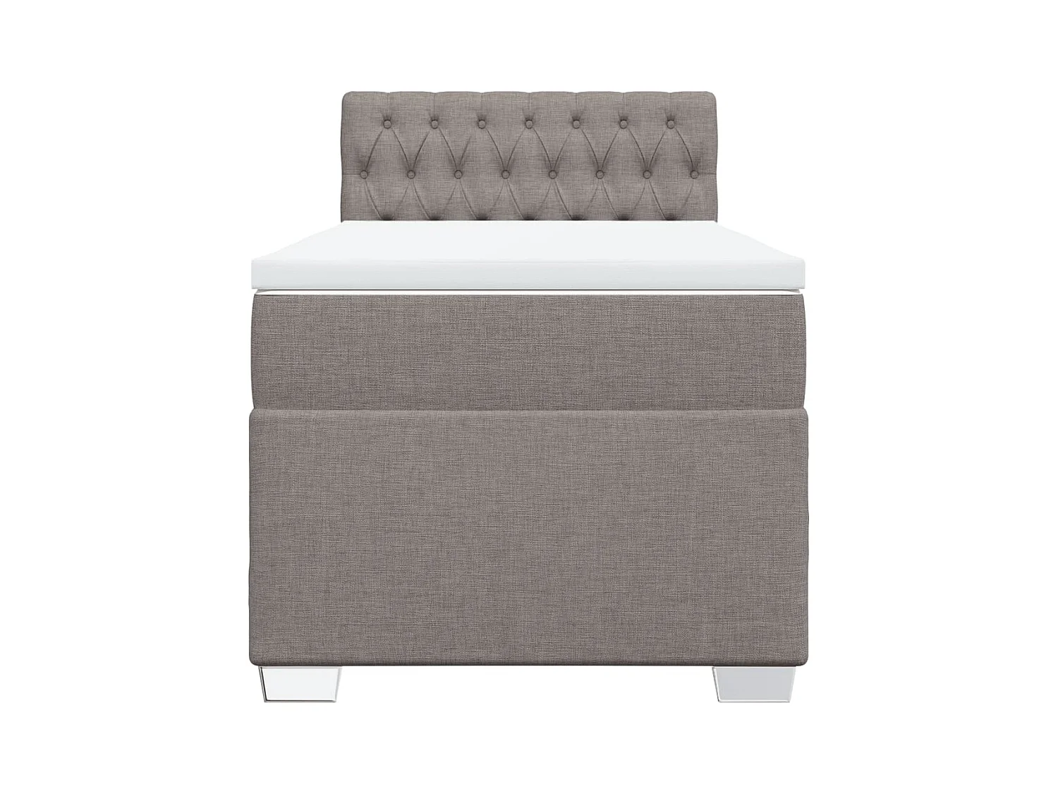 Boxspringbett mit Matratze Taupe 90x200 cm Stoff