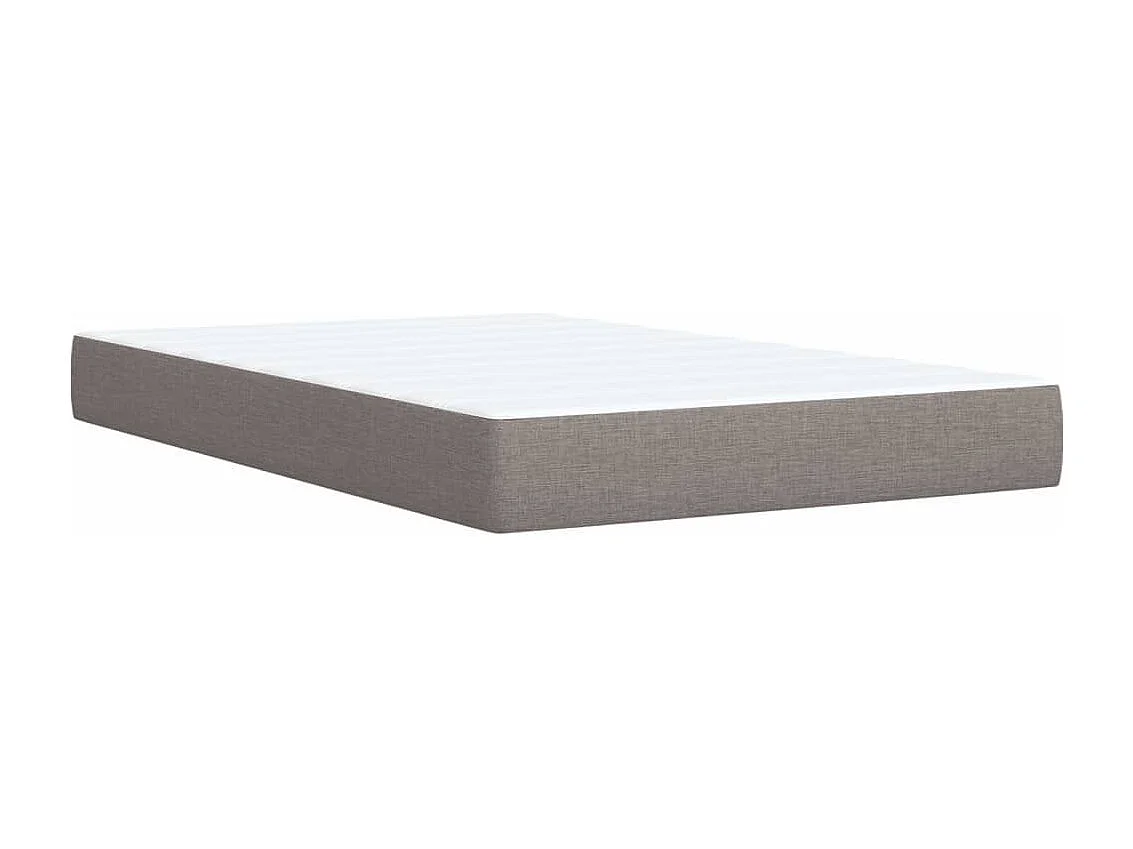 Boxspringbett mit Matratze Taupe 90x200 cm Stoff