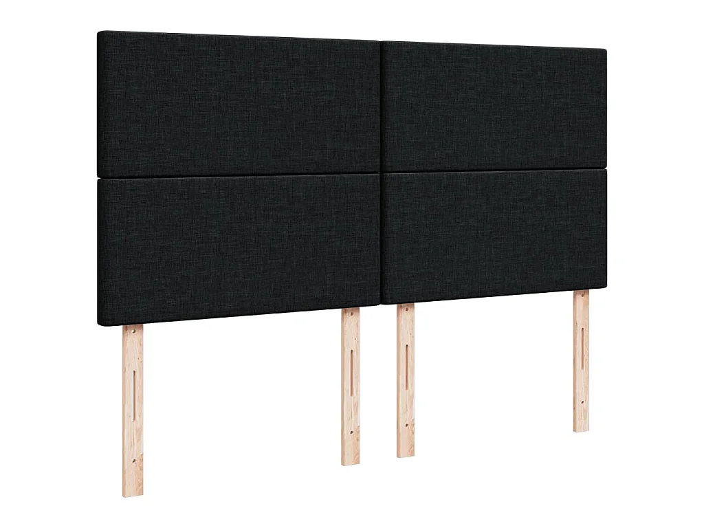 Giroletto a Molle con Materasso Nero 180x200 cm in Tessuto