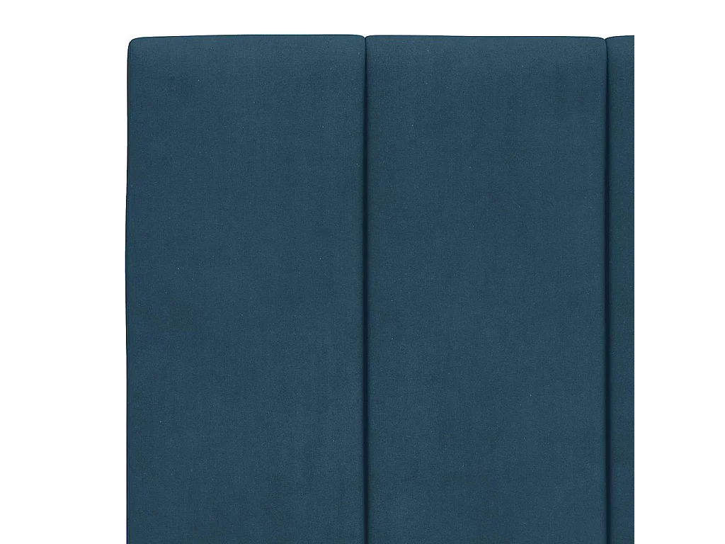 Bed met matras "Hanko" fluweel blauw 100x200 cm